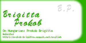 brigitta prokob business card